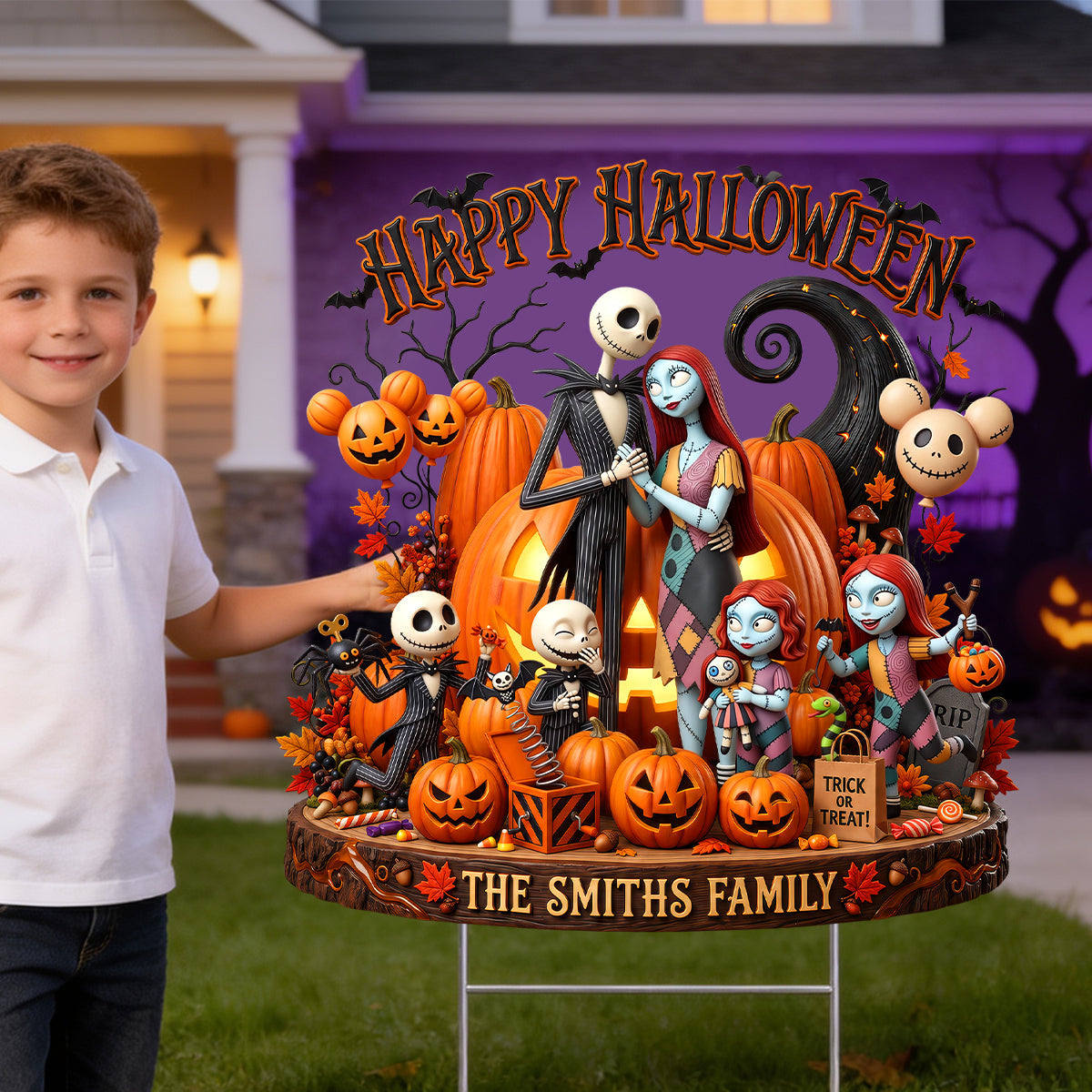 Spooky Family Halloween Fun - Personalized Yard Sign for the Smiths Yard Sign PopCulturePrints