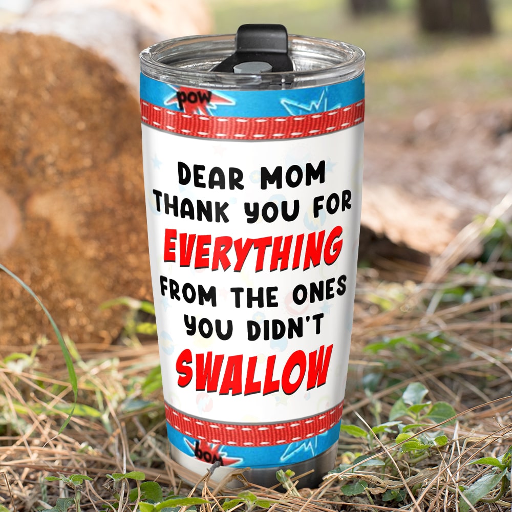 Personalized Tumbler for Mom - Funny Superhero Theme Tumbler Cup PopCulturePrints