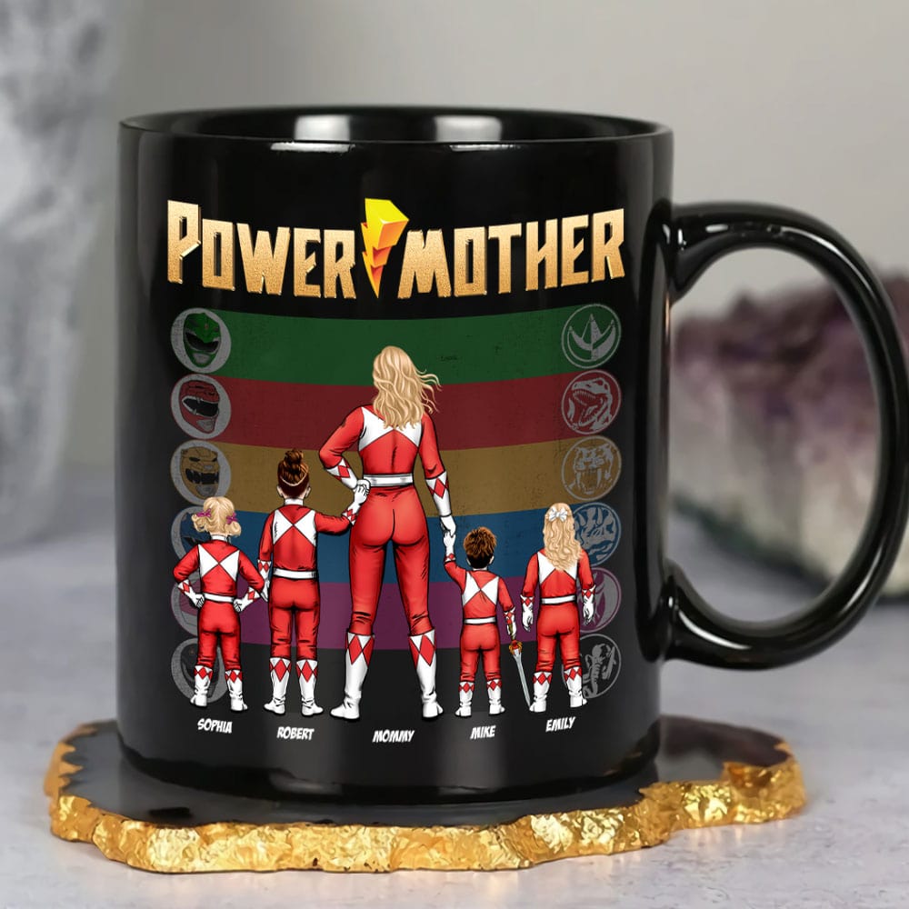 Custom Power Mother Coffee Mug - Personalized Gift for Super Moms Coffee Mug PopCulturePrints