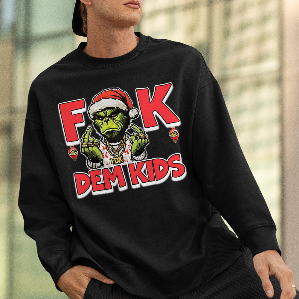 Humorous Grinch-Inspired Christmas Sweatshirt