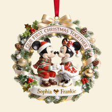 Load image into Gallery viewer, Celebrate Your Love with Our First Christmas Together Ornament - Personalized Gift for Couples Ornament PopCulturePrints
