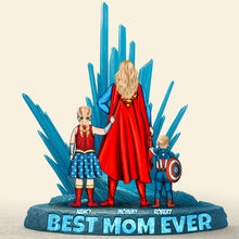 Load image into Gallery viewer, Best Mom Ever - Personalized Acrylic Plaque for Power Moms Shaped Plaques PopCulturePrints
