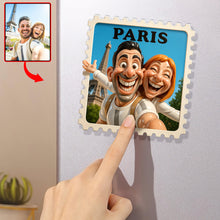 Load image into Gallery viewer, Capture Your Love: Travel Memories Acrylic Fridge Magnet – Personalized Gift for Couples Fridge Magnet PopCulturePrints
