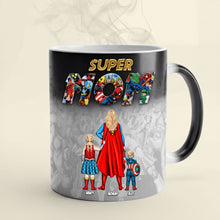 Load image into Gallery viewer, “Super Mom” - Personalized Magic Mug - Perfect Gift for Mom, Grandma, or any Amazing Mother Coffee Mug PopCulturePrints
