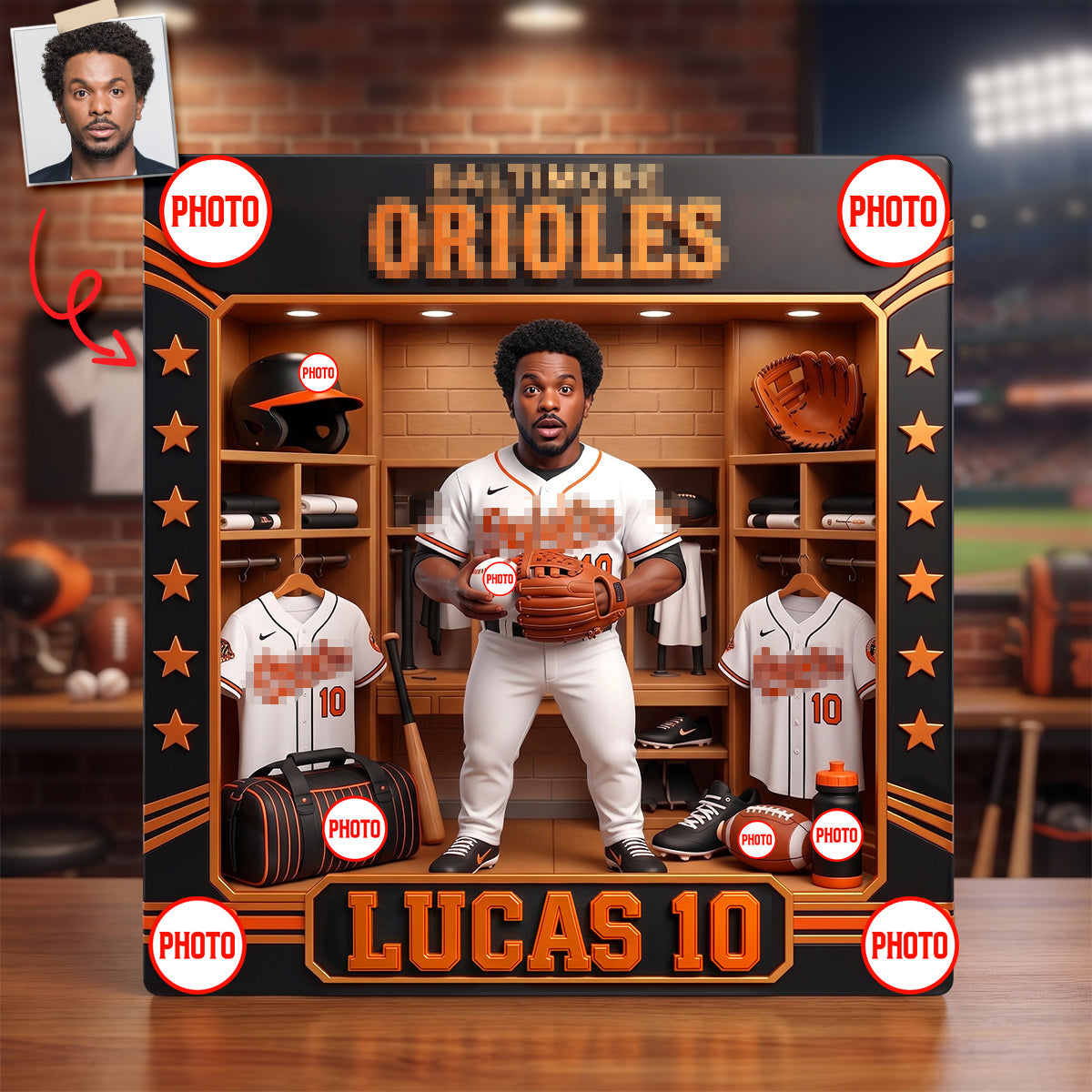 Personalized Team Spirit Acrylic Plaque - Custom Photo Gifts for Sports Enthusiasts