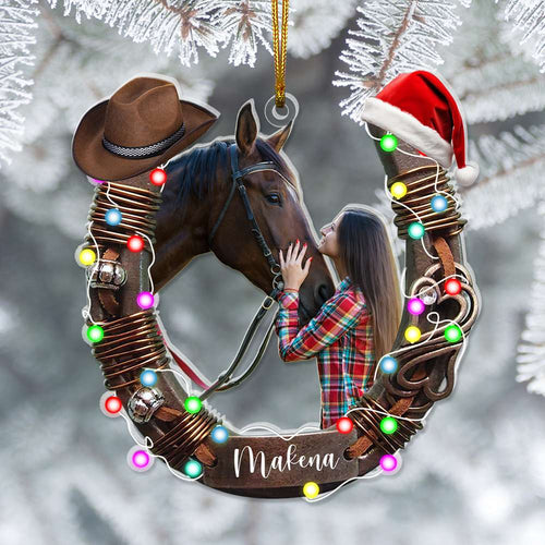 Personalized Horse Lover Christmas Ornament - Custom Photo & Name Ornament PopCulturePrints