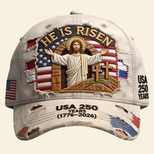 Load image into Gallery viewer, He Is Risen - Celebrate America's 250th Anniversary with Personalized Classic Cap - Meaningful Gift for Christians Caps PopCulturePrints
