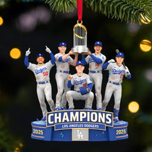 Load image into Gallery viewer, Celebrate Victory with Our Personalized Champions Christmas Ornament - Perfect Gift for Sport Lovers Ornament PopCulturePrints
