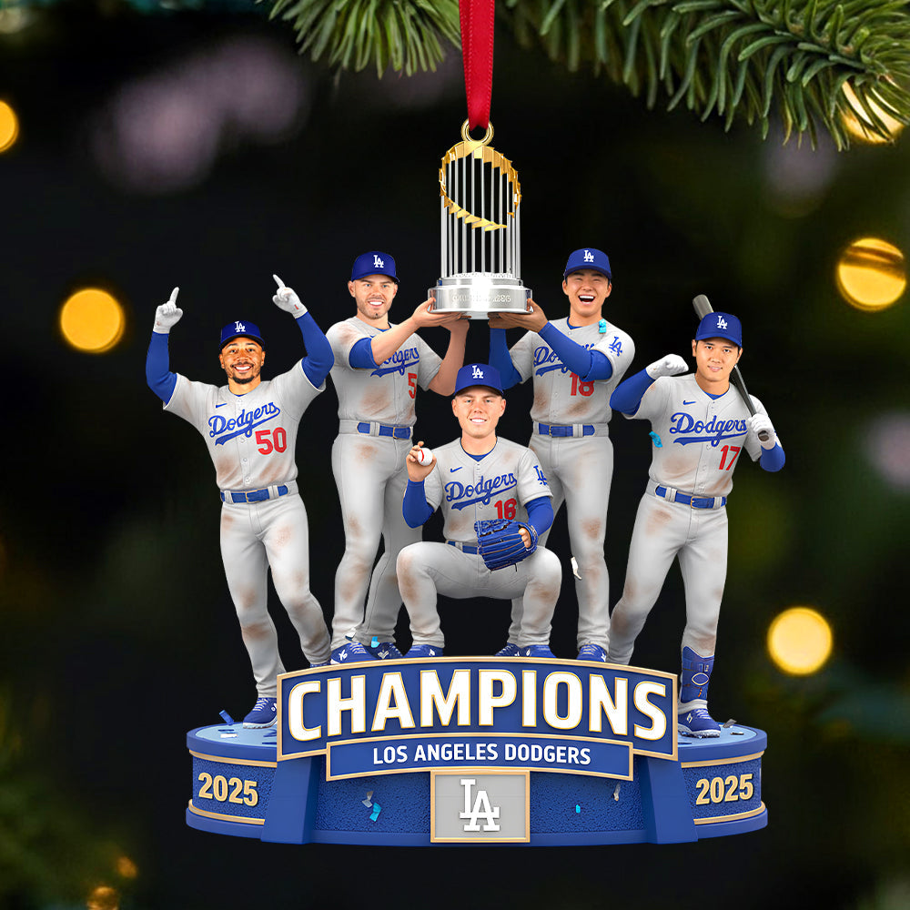 Celebrate Victory with Our Personalized Champions Christmas Ornament - Perfect Gift for Sport Lovers Ornament PopCulturePrints