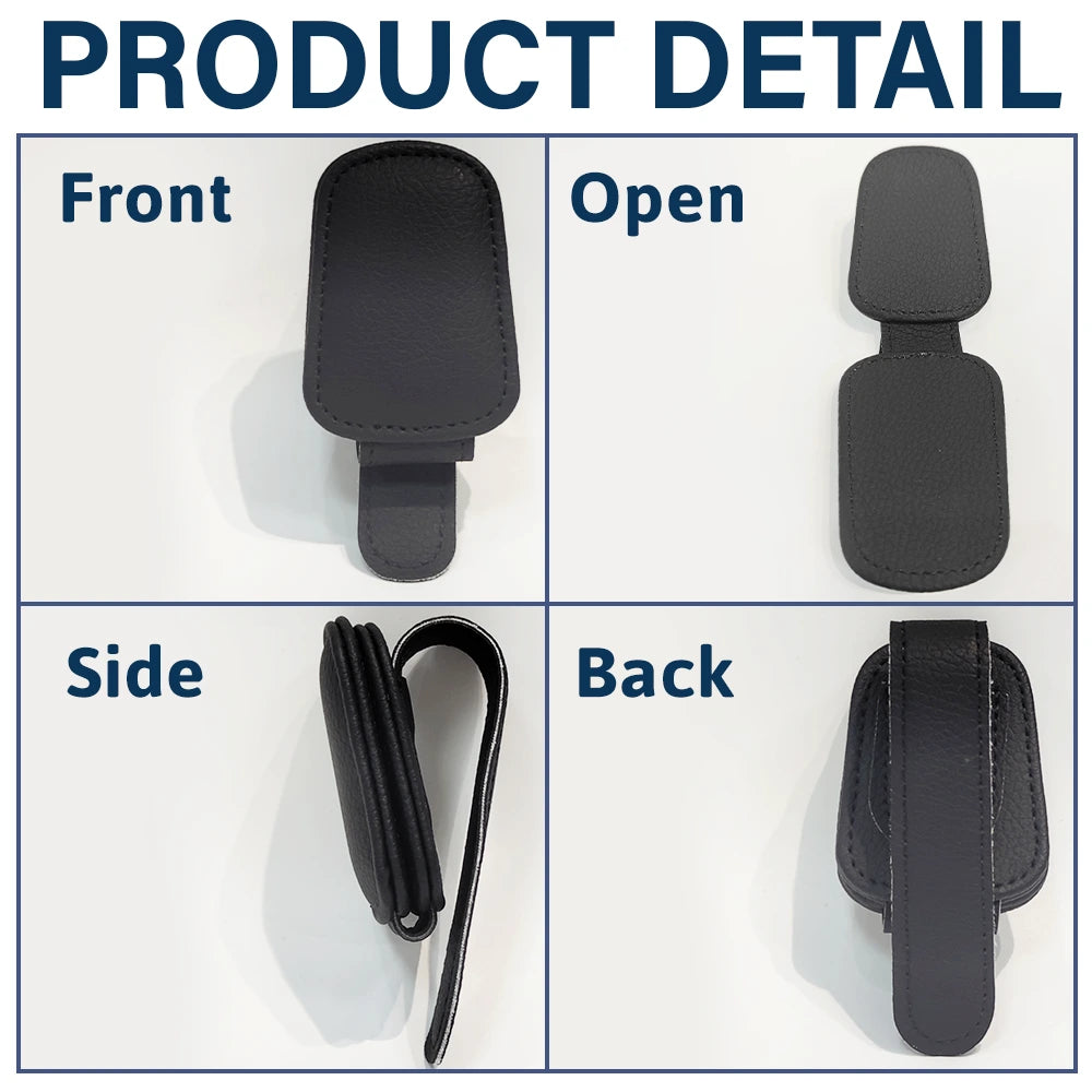 Drive Safe, I Woof You - Personalized Dog Dad Sunglasses Holder Sunglasses Holder For Car Visor PopCulturePrints