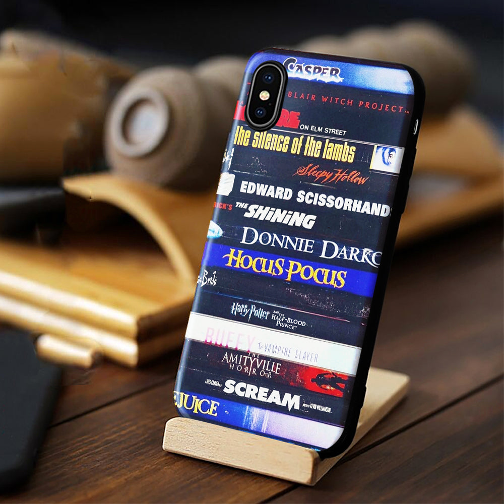 Horror Fans Personalized Phone Case - Horror Novel Book Stack Design