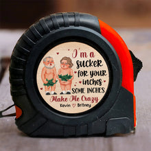 Load image into Gallery viewer, Personalized Couple's Tape Measure - Make Me Crazy Tape Measures PopCulturePrints
