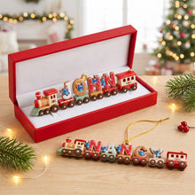 Load image into Gallery viewer, “Choo Choo! All Aboard the Festive Cheer!” - Alphabet Train Acrylic Ornament - Personalized Gifts for Christmas Ornament PopCulturePrints
