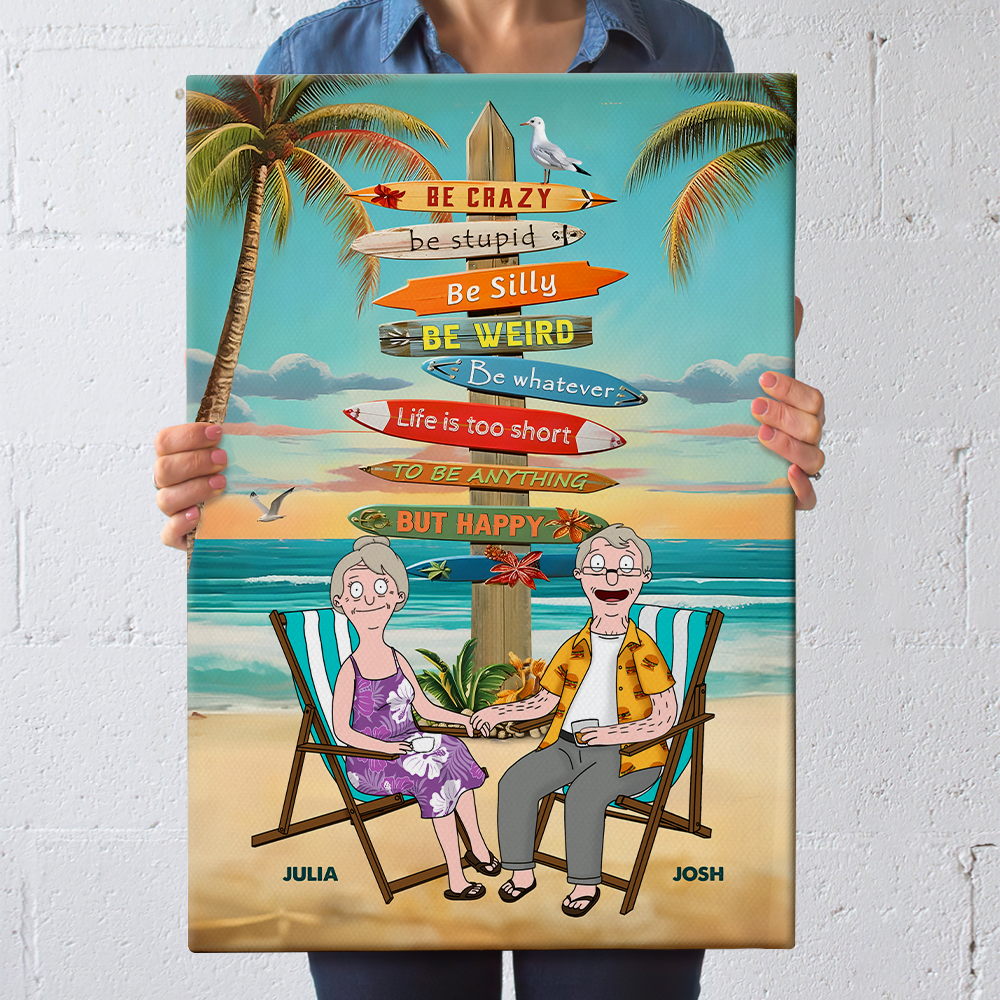 Life Is Too Short – Personalized Canvas Print for Couples Poster & Canvas PopCulturePrints