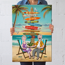 Load image into Gallery viewer, Life Is Too Short – Personalized Canvas Print for Couples Poster &amp; Canvas PopCulturePrints
