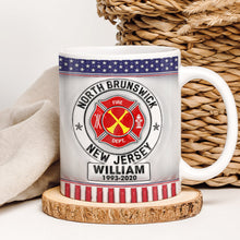 Load image into Gallery viewer, Personalized Firefighter Rank Badge Mug - Customizable Gift Coffee Mug PopCulturePrints
