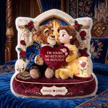 Load image into Gallery viewer, I'm Yours, No Returns Or Refunds - Custom Shaped Pillow for Couples
