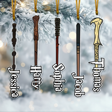 Load image into Gallery viewer, Personalized Magic Wand Christmas Ornaments for Magic Lovers
