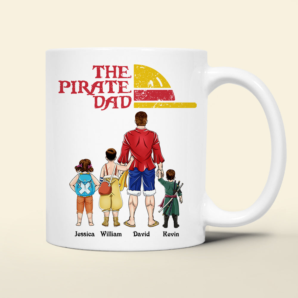 Custom Pirate Dad Coffee Mug - Perfect Father's Day Gift Coffee Mug PopCulturePrints