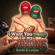 Load image into Gallery viewer, I Want You Deep in my ENDZONE - Playful Sporty Couple Acrylic Light Box
