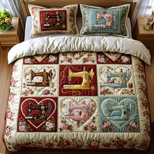 Load image into Gallery viewer, Sewing Love: Personalized Quilt Bedding Set - A Unique Gift for Sewing Enthusiasts Bedding Set PopCulturePrints
