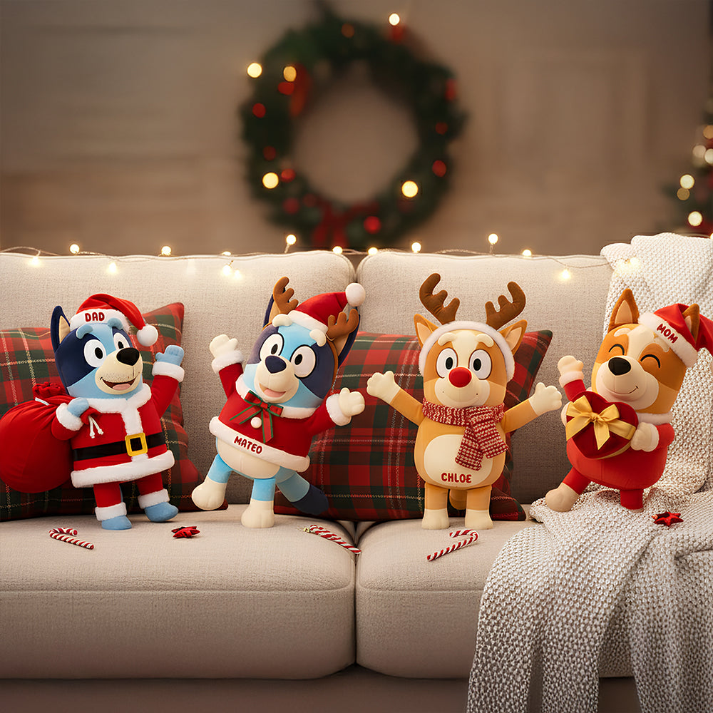 Joyful Moments Await! Happy Santa Christmas Pillow - Personalized Gift for Family and Friends Pillow PopCulturePrints