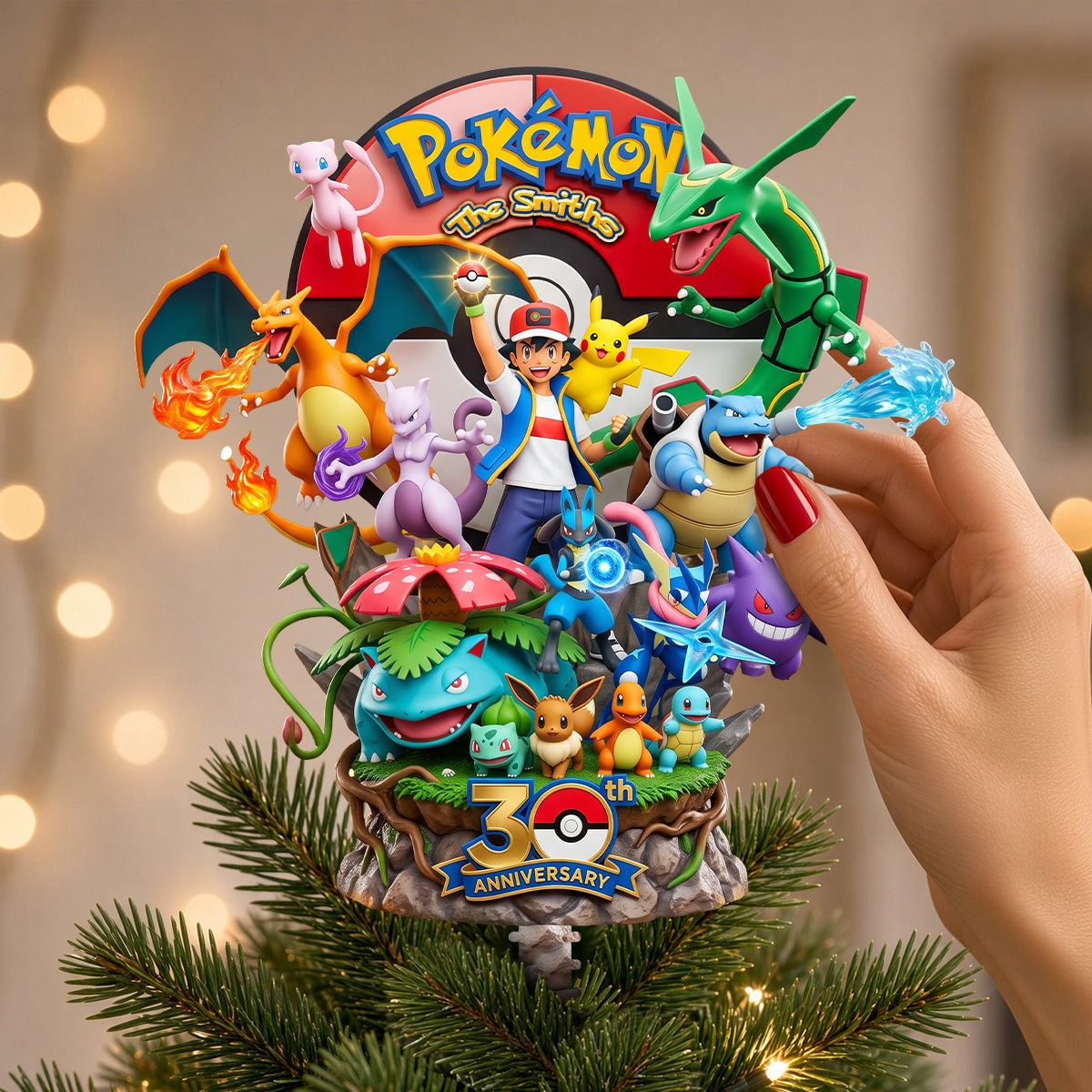 Celebrate 30 Years of Adventure - Personalized Creature Acrylic Christmas Tree Topper