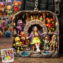 Load image into Gallery viewer, Dance Your Cares Away Keychain - Custom Photo Gift for Friends and Family Keychains PopCulturePrints
