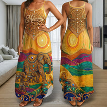 Load image into Gallery viewer, Celebrate Love with Customizable Elephant Grandma Maxi Dress - Perfect Gift for Mom and Grandma Dress PopCulturePrints
