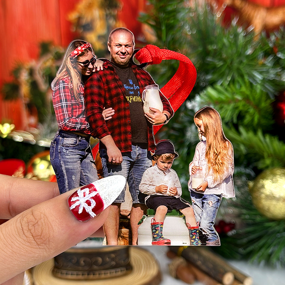 Personalized Farm Family Photo Ornament Ornament PopCulturePrints