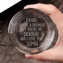 Load image into Gallery viewer, Personalized Whiskey Glass for Couples - Engraved Love Message Whiskey Glass PopCulturePrints
