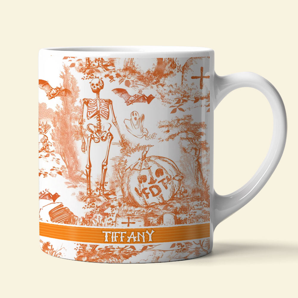 "Brew Up Some Spooktacular Fun!" - Personalized Halloween Mug - Gift for Friends, Family, Halloween Lovers Coffee Mug PopCulturePrints