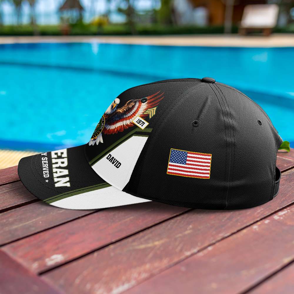 Personalized Veteran Eagle Tribute Cap