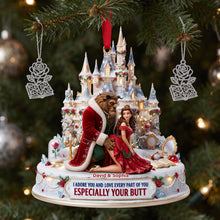 Load image into Gallery viewer, "I Adore You and Love Every Part of You – Personalized Christmas Ornament for Couples" Ornament PopCulturePrints
