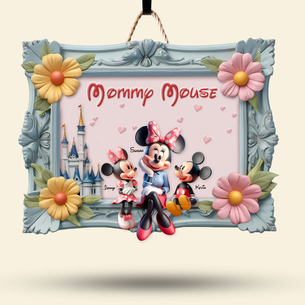 Mommy Mouse: A Magical Reminder of Love - Personalized Wood Sign for Mom & Grandma Wood Sign PopCulturePrints