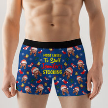 Load image into Gallery viewer, Custom Photo Christmas Men&#39;s Boxers and Women&#39;s Briefs
