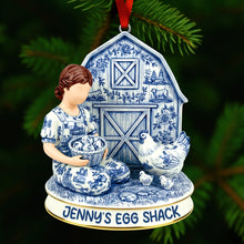 Load image into Gallery viewer, &quot;Embrace the Farm Life!&quot; - Personalized Chicken Farm Acrylic Ornament - Custom Gifts for Farmers, Hobbyists &amp; Animal Lovers Ornament PopCulturePrints
