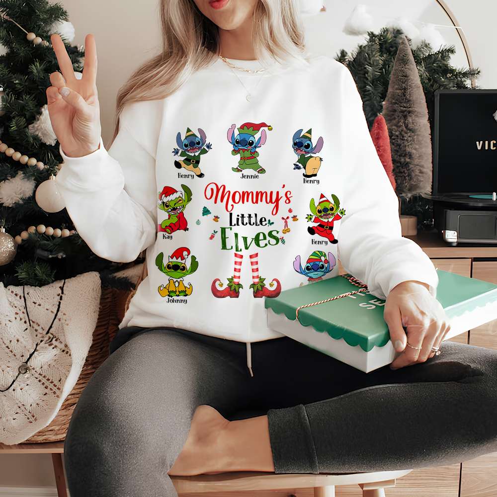 Customizable Christmas Elves Sweatshirt for Mom