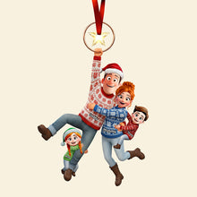 Load image into Gallery viewer, &quot;Celebrate Family Bonds with Love&quot; - Flying Family Ornament, Personalized Gift for All Occasions Ornament PopCulturePrints
