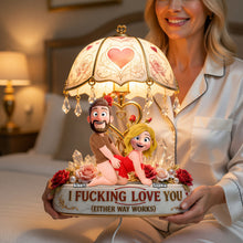 Load image into Gallery viewer, I F*CKING LOVE YOU: Funny Couple Acrylic Light Box - Personalized Gift for Couples Light Box PopCulturePrints
