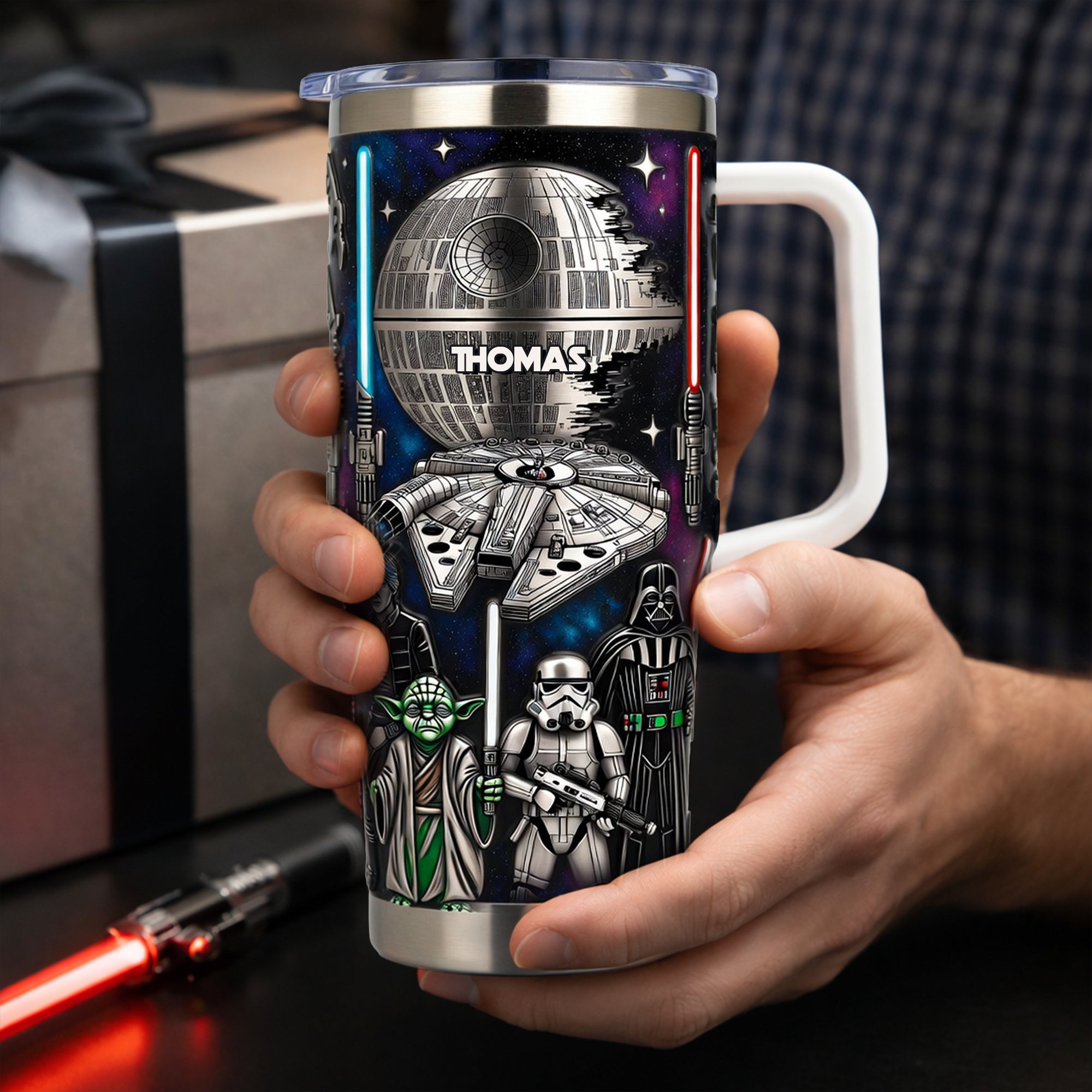 “Unleash the Galaxy!” - Futuristic Space Warrior Tumbler - Personalized Gifts for Sci-Fi Lovers, Space Enthusiasts, and Unique Gifting Occasions Tumbler Cup PopCulturePrints