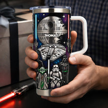 Load image into Gallery viewer, “Unleash the Galaxy!” - Futuristic Space Warrior Tumbler - Personalized Gifts for Sci-Fi Lovers, Space Enthusiasts, and Unique Gifting Occasions Tumbler Cup PopCulturePrints
