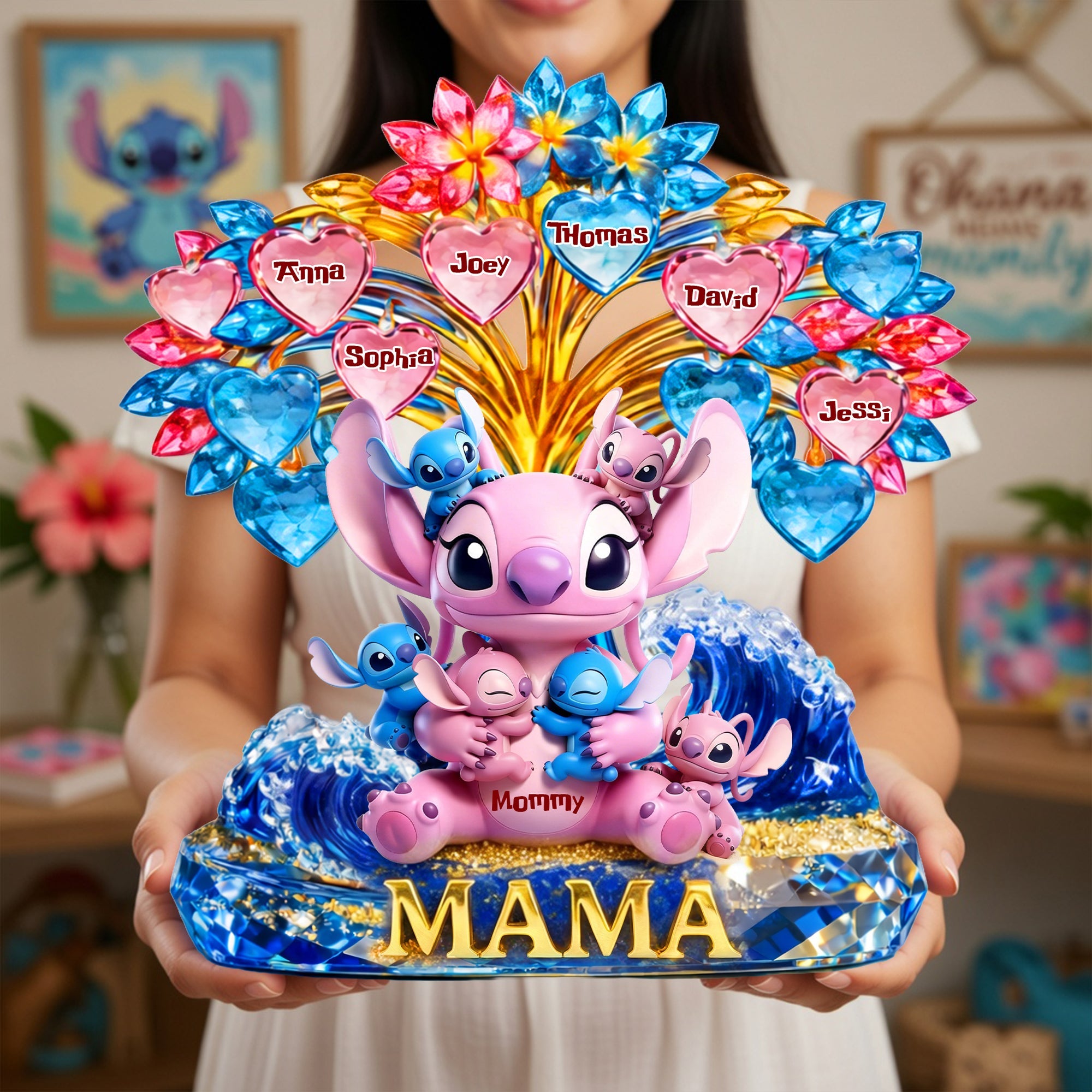 "Mama, You Are Our Universe!" - Personalized Acrylic Plaque for Moms and Grandmas - Unique Mother's Day Gift Shaped Plaques PopCulturePrints