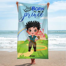 Load image into Gallery viewer, Personalized Princess Beach Towel - Gift for Kids Beach Towel PopCulturePrints
