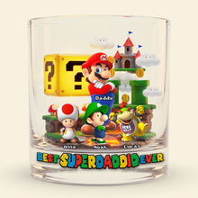 Load image into Gallery viewer, Best Super Dad Ever - Personalized Retro Game Dad Round Glass Glass PopCulturePrints
