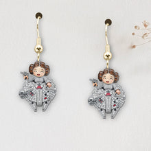 Load image into Gallery viewer, “Join the Galactic Fun!” – Funny Hanging Galactic Characters Earrings - Personalized Gifts for Movie Fans Earrings PopCulturePrints
