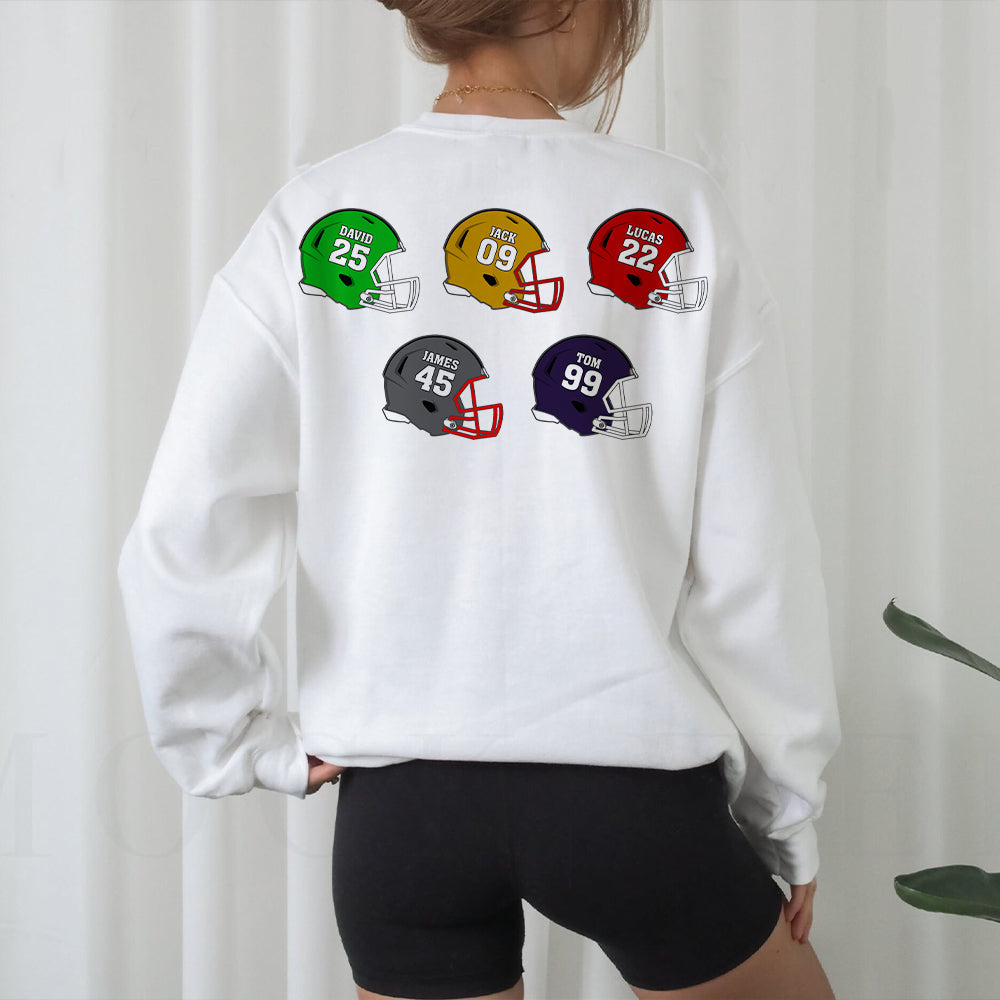 Custom Football Mom Christmas Sweatshirt