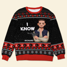 Load image into Gallery viewer, Personalized Star-Inspired Christmas Sweater Set for Couples
