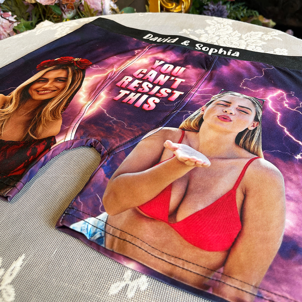 Personalized Couple Boxer: You Can't Resist! Boxer Briefs PopCulturePrints