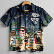 Load image into Gallery viewer, Create Lasting Memories with Our Space Family Summer Vacation Hawaiian Shirt - Personalized Matching Gifts for Family Hawaiian Shirts PopCulturePrints
